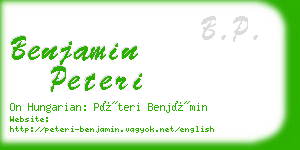 benjamin peteri business card